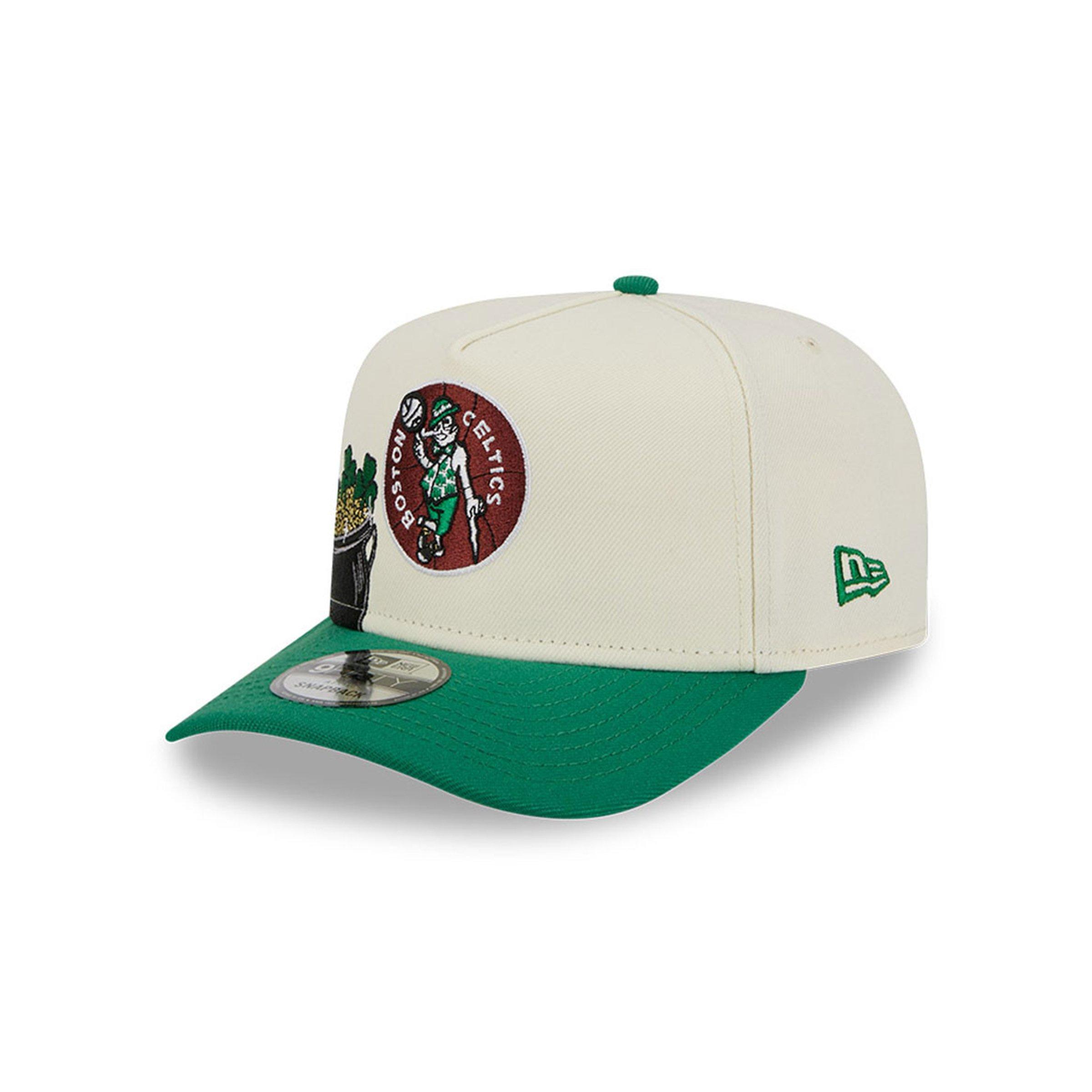 New Era Boston Celtics 9FIFTY A-Frame Hardwood Classic Snapback Hat - Cream/Green - CREAM